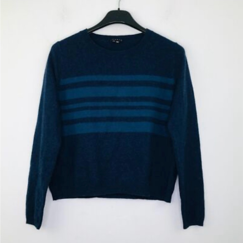 Theory Navy Striped Women's Sweater